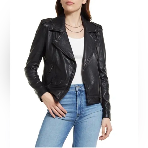 Treasure & Bond Jackets & Blazers - Treasure & Bond Leather Biker Jacket, Large